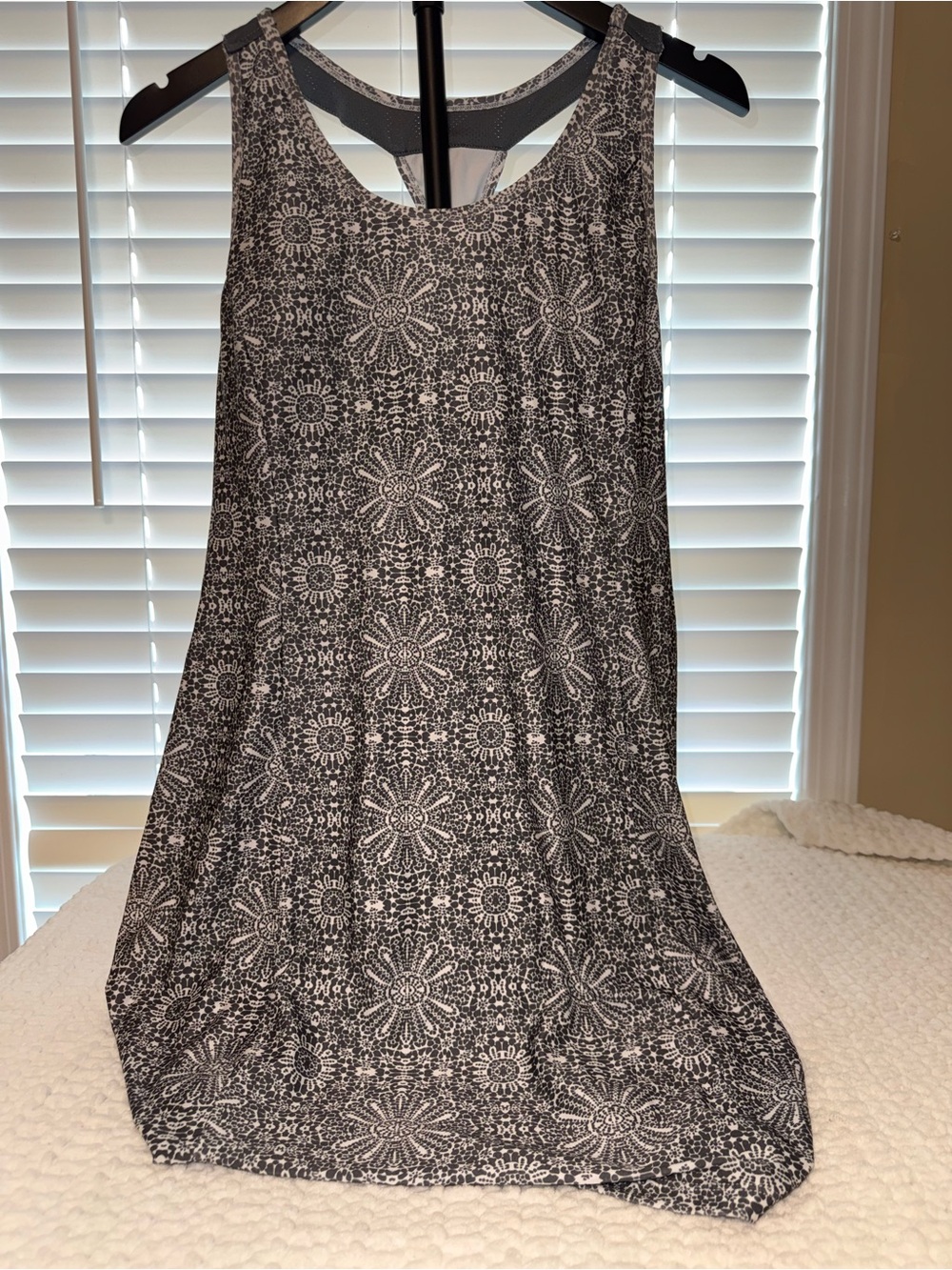 Women’s Black & White Patterned Tank Dress